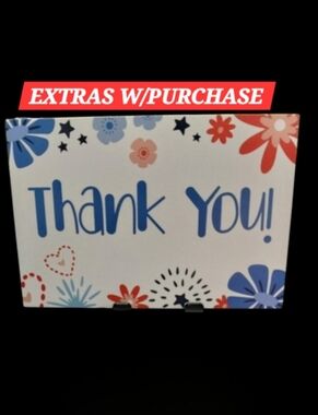 25ct. 4x6 Fireworks Floral Thank You Cards ✨️PRICE FIRM✨️